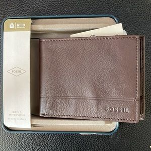 Mens Fossil Wallet in Chocolate